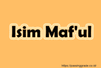 Isim Maf'ul