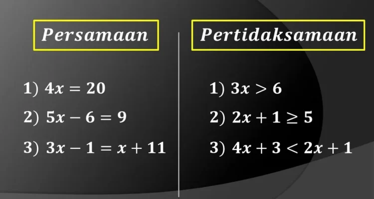 pertidaksamaan linear