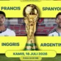 Prediksi Argentina vs Inggris, Duel Panas Menuju Final Piala Dunia 2026